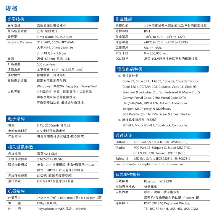 F680BT 藍芽條碼掃描器