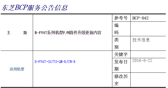 B-FV4T系列機型FW固件升級更新內容